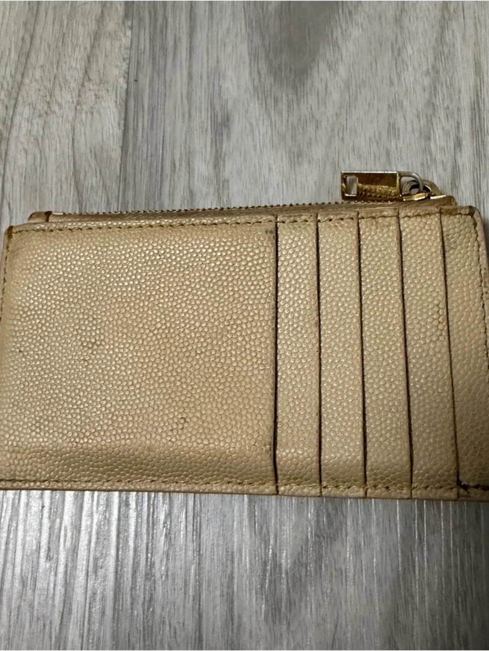 YSL Yves Saint Laurent Cassandre Matelassé Zipped Leather Card Case - Picture 9 of 9